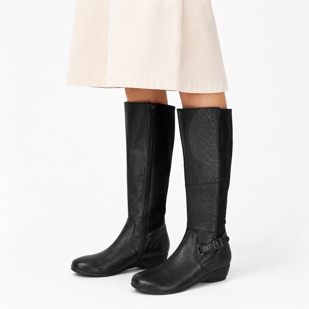 Dansko Francesca Tall Knee High Boots Women 39 8.5-9 Clog Riding Comfort Leather